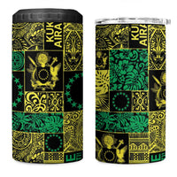 Cook Islands Mere Kiritimiti 4 in 1 Can Cooler Tumbler Pacific Patchwork Xmas Vibes - Polynesian Pride