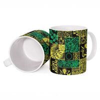 Cook Islands Mere Kiritimiti Ceramic Mug Pacific Patchwork Xmas Vibes - Polynesian Pride