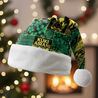 Cook Islands Mere Kiritimiti Christmas Santa Hat Pacific Patchwork Xmas Vibes - Polynesian Pride