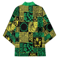 Cook Islands Mere Kiritimiti Kimono Pacific Patchwork Xmas Vibes - Polynesian Pride