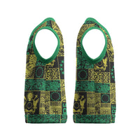 Cook Islands Mere Kiritimiti Christmas Knitted V-Neck Vest Pacific Patchwork Xmas Vibes - Polynesian Pride