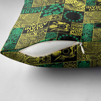 Cook Islands Mere Kiritimiti Pillow Cover Pacific Patchwork Xmas Vibes - Polynesian Pride