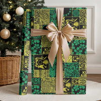 Cook Islands Mere Kiritimiti Wrapping Paper Pacific Patchwork Xmas Vibes - Polynesian Pride