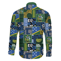 Solomon Islands Meri Kirihimete Family Matching Short Sleeve Bodycon Dress and Hawaiian Shirt Pacific Patchwork Xmas Vibes - Polynesian Pride