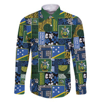 Solomon Islands Meri Kirihimete Family Matching Tank Maxi Dress and Hawaiian Shirt Pacific Patchwork Xmas Vibes - Polynesian Pride