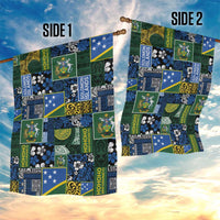 Solomon Islands Meri Kirihimete Garden Flag Pacific Patchwork Xmas Vibes - Polynesian Pride