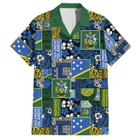 Solomon Islands Meri Kirihimete Hawaiian Shirt Pacific Patchwork Xmas Vibes LT9 Blue - Polynesian Pride