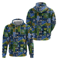Solomon Islands Meri Kirihimete Hoodie Pacific Patchwork Xmas Vibes - Polynesian Pride