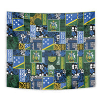 Solomon Islands Meri Kirihimete Tapestry Pacific Patchwork Xmas Vibes - Polynesian Pride