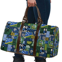 Solomon Islands Meri Kirihimete Travel Bag Pacific Patchwork Xmas Vibes - Polynesian Pride
