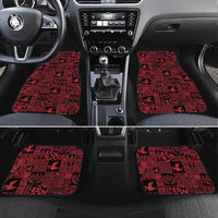 Black Tonga Kilisimasi Fiefia Car Mats Pacific Patchwork Xmas Vibes - Polynesian Pride