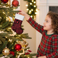 Black Tonga Kilisimasi Fiefia Christmas Stocking Pacific Patchwork Xmas Vibes - Polynesian Pride