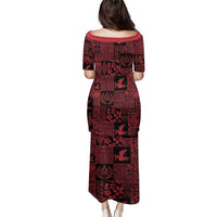 Black Tonga Kilisimasi Fiefia Family Matching Puletasi and Hawaiian Shirt Pacific Patchwork Xmas Vibes LT9 - Polynesian Pride