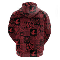 Black Tonga Kilisimasi Fiefia Hoodie Pacific Patchwork Xmas Vibes - Polynesian Pride