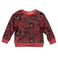 Black Tonga Kilisimasi Fiefia Kid Ugly Christmas Sweater Pacific Patchwork Xmas Vibes - Polynesian Pride