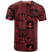 Black Tonga Kilisimasi Fiefia T Shirt Pacific Patchwork Xmas Vibes - Polynesian Pride