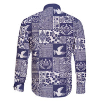 Blue Tonga Kilisimasi Fiefia Family Matching Mermaid Dress and Hawaiian Shirt Pacific Patchwork Xmas Vibes - Polynesian Pride