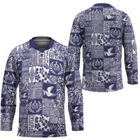 Blue Tonga Kilisimasi Fiefia Hockey Jersey Pacific Patchwork Xmas Vibes LT9 - Polynesian Pride