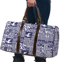 Blue Tonga Kilisimasi Fiefia Travel Bag Pacific Patchwork Xmas Vibes - Polynesian Pride