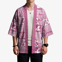 Pink Tonga Kilisimasi Fiefia Kimono Pacific Patchwork Xmas Vibes - Polynesian Pride