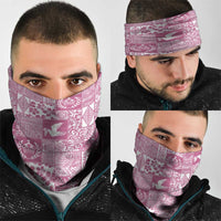 Pink Tonga Kilisimasi Fiefia Neck Gaiter Pacific Patchwork Xmas Vibes - Polynesian Pride