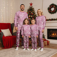 Pink Tonga Kilisimasi Fiefia Christmas Pajama Set Pacific Patchwork Xmas Vibes - Polynesian Pride
