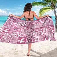 Pink Tonga Kilisimasi Fiefia Sarong Pacific Patchwork Xmas Vibes - Polynesian Pride