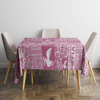 Pink Tonga Kilisimasi Fiefia Tablecloth Pacific Patchwork Xmas Vibes - Polynesian Pride