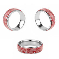 Red Tonga Kilisimasi Fiefia Classic Ring Pacific Patchwork Xmas Vibes - Polynesian Pride