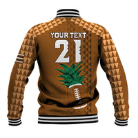 Custom Hawaii Honolulu Bowl Baseball Jacket With Kakau Tribal Pattern LT9 - Polynesian Pride