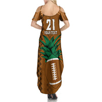 Custom Hawaii Honolulu Bowl Summer Maxi Dress With Kakau Tribal Pattern LT9 - Polynesian Pride