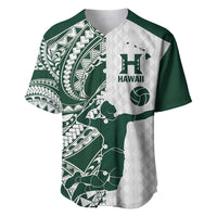 Polynesian Hawaii Volleyball Custom Baseball Jersey Kakau with Sport Style LT9 White - Polynesian Pride