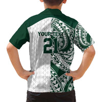 Polynesian Hawaii Volleyball Custom Family Matching Long Sleeve Bodycon Dress and Hawaiian Shirt Kakau with Sport Style