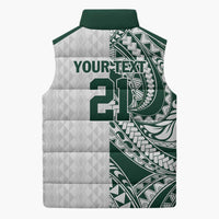 Polynesian Hawaii Volleyball Custom Sleeveless Puffer Jacket Kakau with Sport Style LT9 - Polynesian Pride