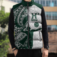 Polynesian Hawaii Volleyball Custom Sleeveless Puffer Jacket Kakau with Sport Style LT9 - Polynesian Pride