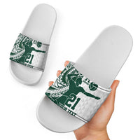 Polynesian Hawaii Volleyball Custom Slide Sandals Kakau with Sport Style - Polynesian Pride