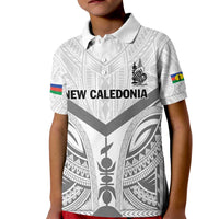 New Caledonia Football Custom Kid Polo Shirt Go Champions Les Cagous LT9 Kid White - Polynesian Pride
