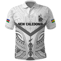 New Caledonia Football Custom Polo Shirt Go Champions Les Cagous LT9 White - Polynesian Pride
