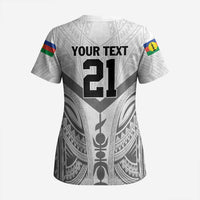 New Caledonia Football Custom Scrub Top Go Champions Les Cagous - Polynesian Pride