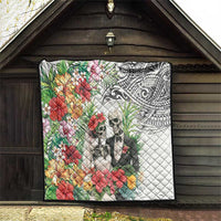Skeleton Love for Valentines Day Quilt Polynesian Tribal Love Forever LT9 - Polynesian Pride