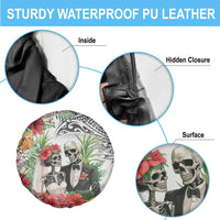 Skeleton Love for Valentine’s Day Spare Tire Cover Polynesian Tribal Love Forever