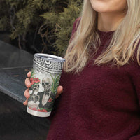 Skeleton Love for Valentine’s Day Tumbler Cup Polynesian Tribal Love Forever