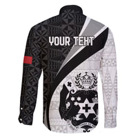Personalised Tonga Emancipation Day Family Matching Off The Shoulder Long Sleeve Dress and Hawaiian Shirt Since 1970 Ngatu Tribal Pattern LT9 - Polynesian Pride