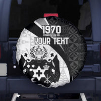Personalised Tonga Emancipation Day Spare Tire Cover Since 1970 Ngatu Tribal Pattern