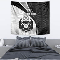 Personalised Tonga Emancipation Day Tapestry Since 1970 Ngatu Tribal Pattern