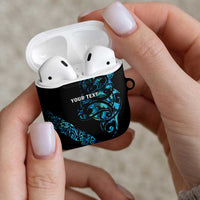 All Black Maori Tribal Tattoo Personalised AirPods Case Polynesian Style - Polynesian Pride