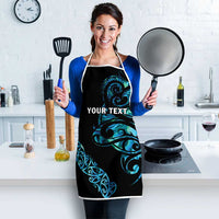 All Black Maori Tribal Tattoo Personalised Apron Polynesian Style - Polynesian Pride