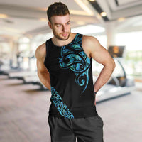 All Black Maori Tribal Tattoo Personalised Men Tank Top Polynesian Style