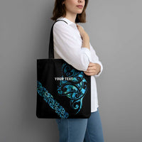 All Black Maori Tribal Tattoo Personalised Tote Bag Polynesian Style - Polynesian Pride