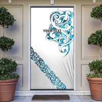 All White Maori Tribal Tattoo Personalised Door Cover Polynesian Style - Polynesian Pride